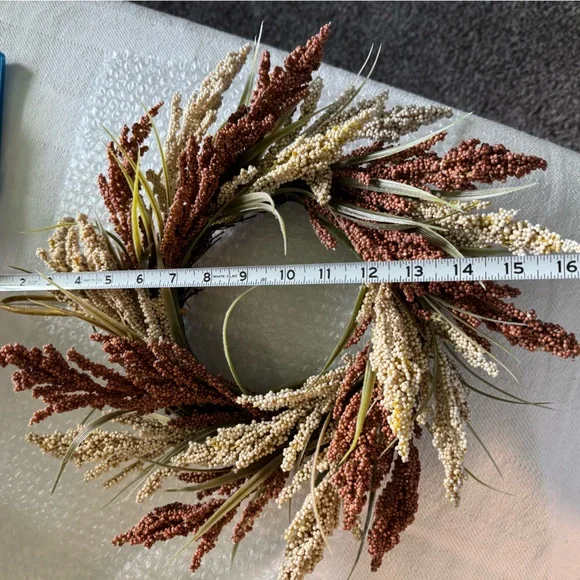 Rustic Autumn Wreath with hook - Picture 4 of 6